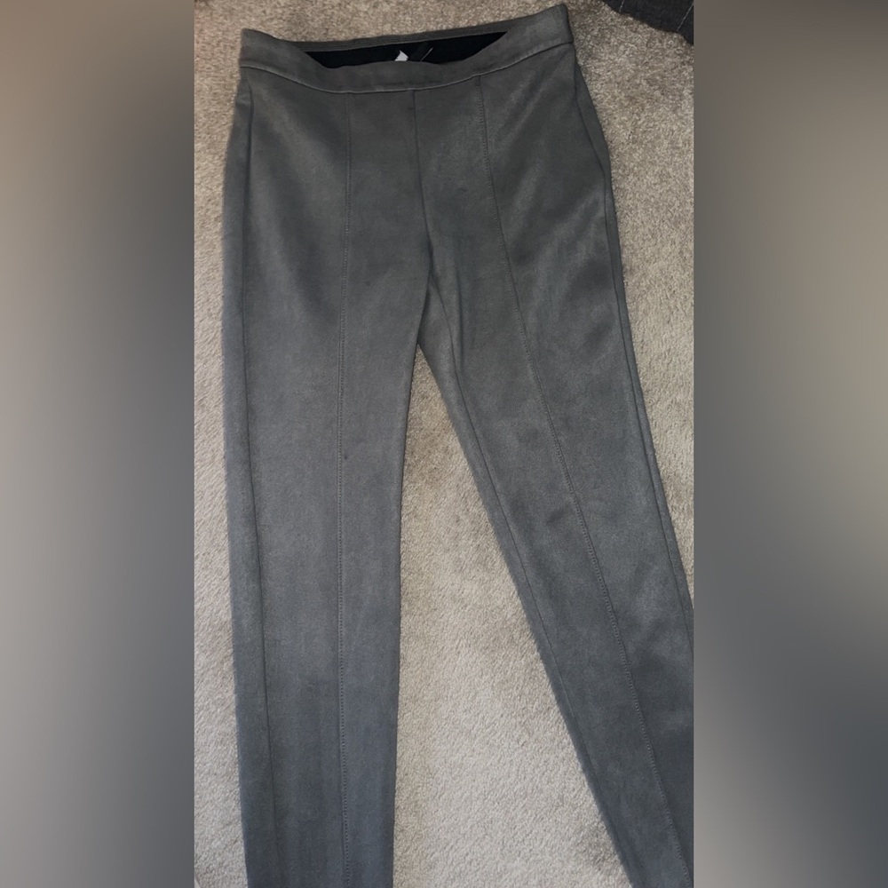 The Leggings gray suede White House black market